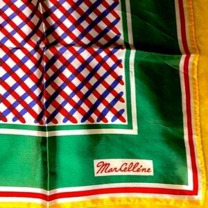 Marcellene vintage One of a kind scarf 31”X31”​​​​​​​​​​​​​​​​​​​​​​​​​​​